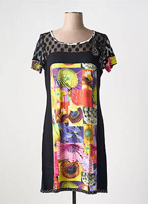 Robe courte manches courtes manches courtes noir OLIVIER PHILIPS femme