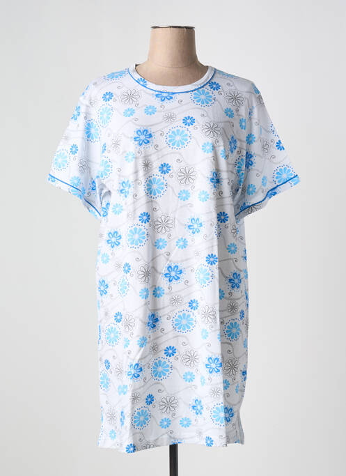 Chemise de nuit imprimé fleurs bleu LA CREUSOISE femme