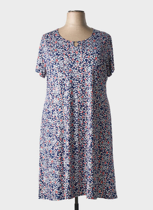 Robe mi-longue bleu GEVANA pour femme