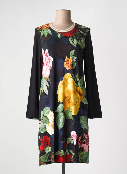 Robe mi-longue noir CHERIE LINE pour femme