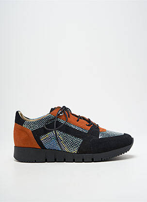 Baskets fermeture zip et lacets talon plat jusqu'à 3cm orange BOISSY femme