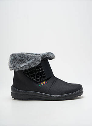 Bottines/boots fourrée talon plat jusqu'à 3cm noir SAMITEX femme