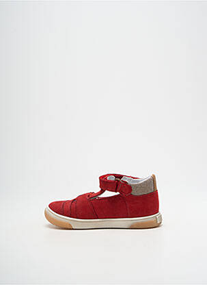 Bottillons nubuck bout rond rouge BOPY garcon