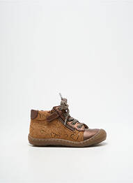 Bottillons nubuck bout rond marron BOPY fille