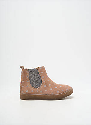 Bottines/boots nubuck bout rond rose BOPY fille
