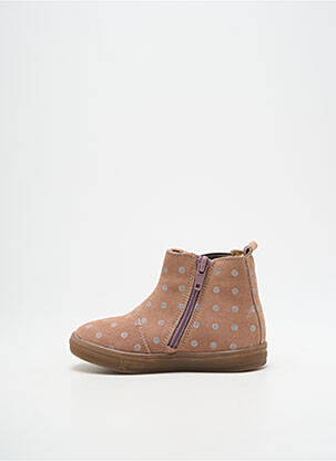 Bottines/boots nubuck bout rond rose BOPY fille
