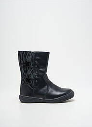 Bottes tissage satiné bout rond noir BOPY fille