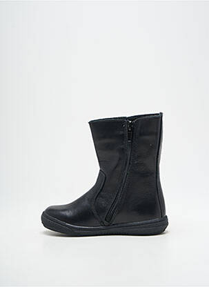 Bottes tissage satiné bout rond noir BOPY fille