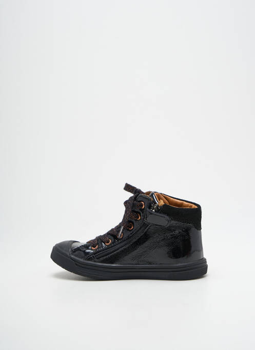 Bottillons effet froissé bout rond noir GBB fille