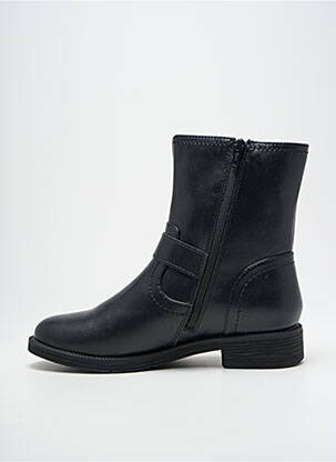 Bottines/boots matière lisse talon plat jusqu'à 3cm noir JANA femme