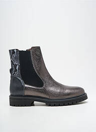 Bottines/boots matière lisse talon plat jusqu'à 3cm argent MKD femme