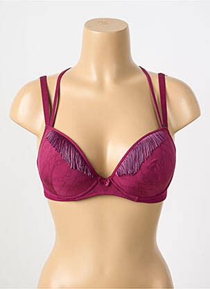 Soutien-gorge effet matière satinée haut soutien-gorge moulé violet MARLIES DEKKERS femme