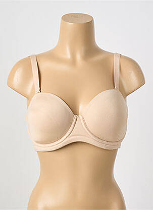 Soutien-gorge effet matière satinée haut bandeau chair WACOAL femme