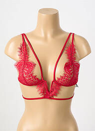 Soutien-gorge sans armature bralettes rouge PRELUDE femme