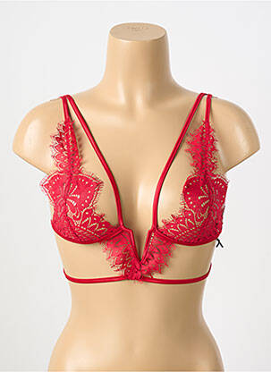 Soutien-gorge sans armature bralettes rouge PRELUDE femme