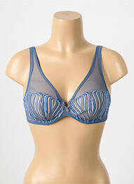 Soutien-gorge légère et transparente haut soutien-gorge emboitant bleu LOUISA BRACQ femme