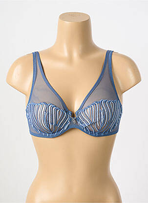 Soutien-gorge légère et transparente haut soutien-gorge emboitant bleu LOUISA BRACQ femme