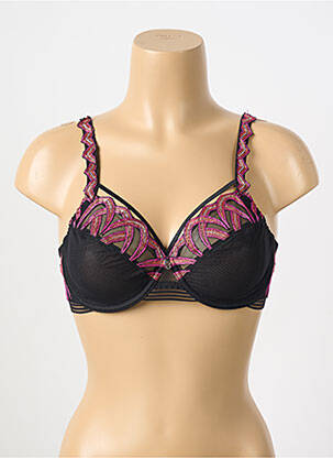 Soutien-gorge broderie haut soutien-gorge emboitant noir LOUISA BRACQ femme