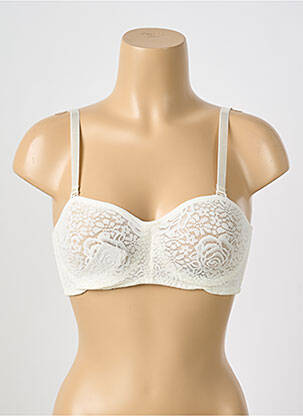 Soutien-gorge broderie haut bandeau blanc WACOAL femme