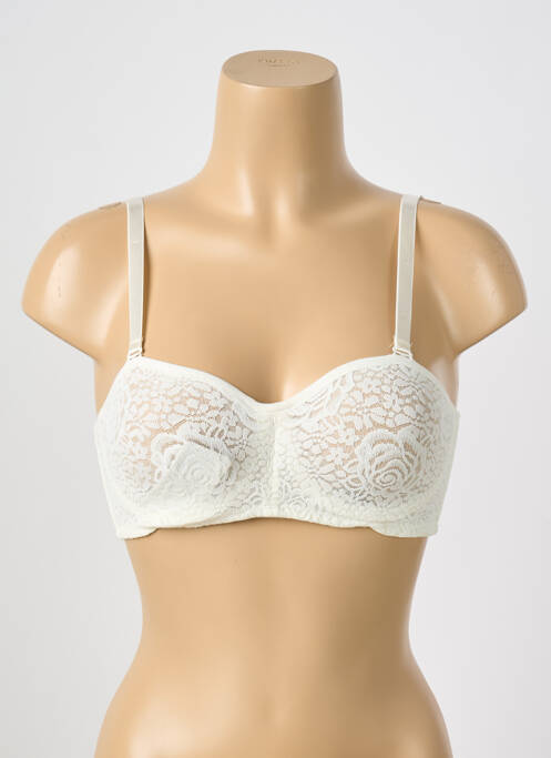 Soutien-gorge broderie haut bandeau blanc WACOAL femme