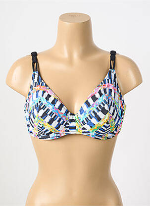Haut de maillot de bain stretch haut soutien-gorge emboitant bleu FREYA femme