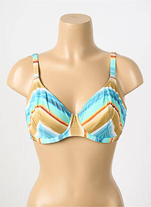 Haut de maillot de bain stretch haut soutien-gorge emboitant bleu FREYA femme