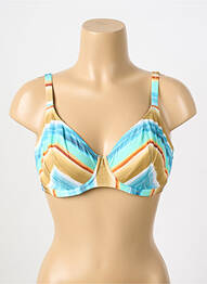 Haut de maillot de bain stretch haut soutien-gorge emboitant bleu FREYA femme
