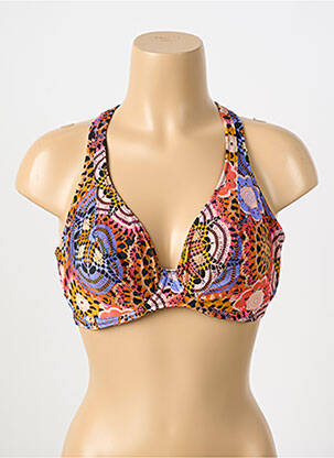 Haut de maillot de bain stretch haut soutien-gorge emboitant orange FREYA femme