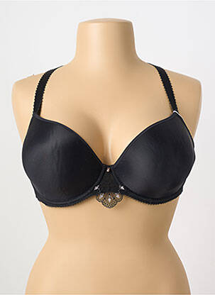 Soutien-gorge effet matière satinée haut soutien-gorge moulé noir FREYA femme