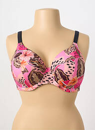 Haut de maillot de bain stretch haut soutien-gorge emboitant rose ELOMI femme
