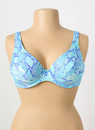 Haut de maillot de bain bretelles élastiquées bleu FREYA femme