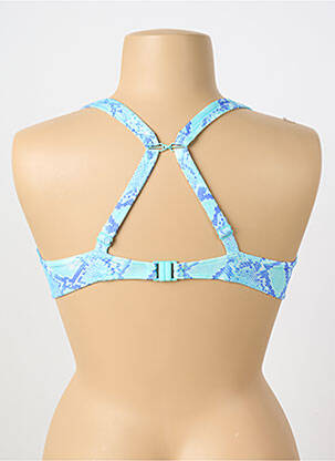 Haut de maillot de bain bretelles élastiquées bleu FREYA femme