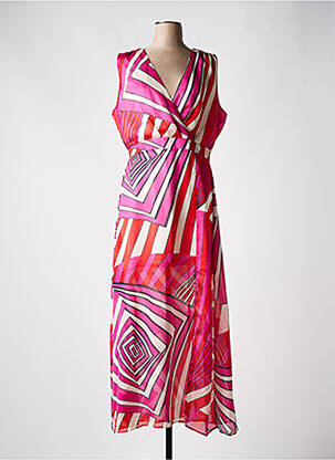 Robe longue sans manche sans manche rose MORGAN femme