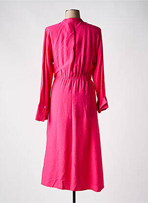 Robe longue manches longues manches longues rose B.YOUNG femme