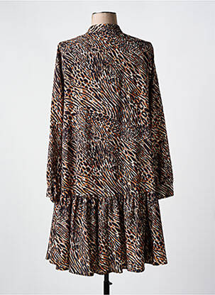 Robe mi-longue manches longues manches longues marron IMPERIAL femme