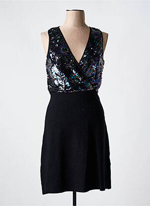 Robe mi-longue sans manche sans manche noir MORGAN femme