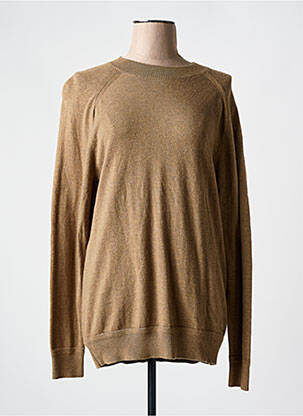 Pull tissage chiné manches longues marron DSTREZZED femme