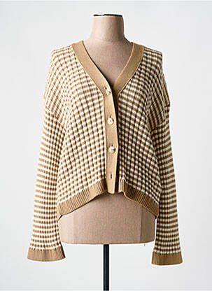 Gilet manches longues stretch marron GANT femme