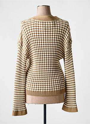 Gilet manches longues stretch marron GANT femme