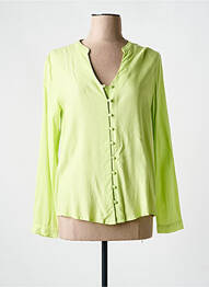 Chemisier tissage crêpe manches longues vert B.YOUNG femme