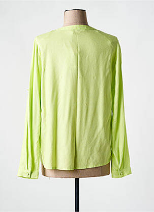 Chemisier tissage crêpe manches longues vert B.YOUNG femme
