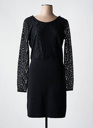 Robe courte manches longues manches longues noir MORGAN femme