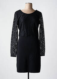 Robe courte manches longues manches longues noir MORGAN femme
