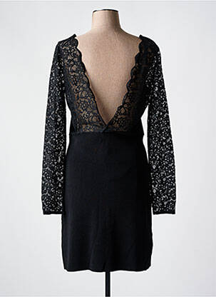 Robe courte manches longues manches longues noir MORGAN femme