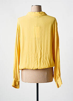 Blouse poignets boutonnés avec fente manches longues jaune SURKANA femme