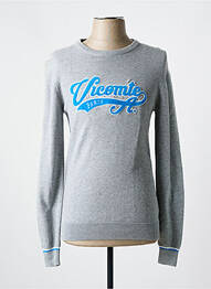 Pull tissage chiné manches longues gris VICOMTE ARTHUR femme