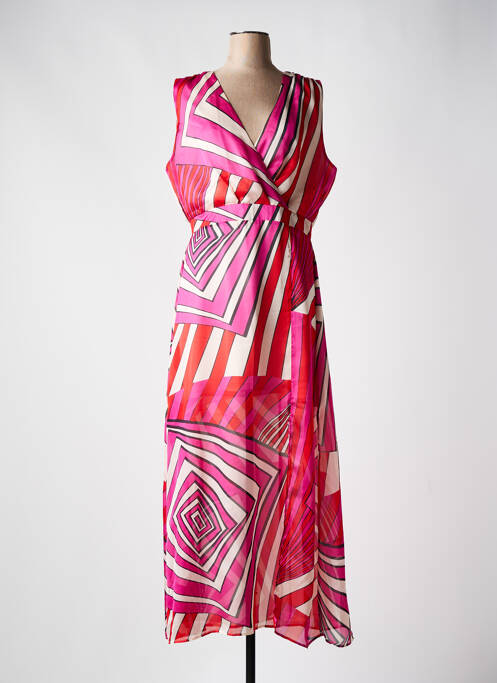 Robe longue sans manche sans manche rose MORGAN femme