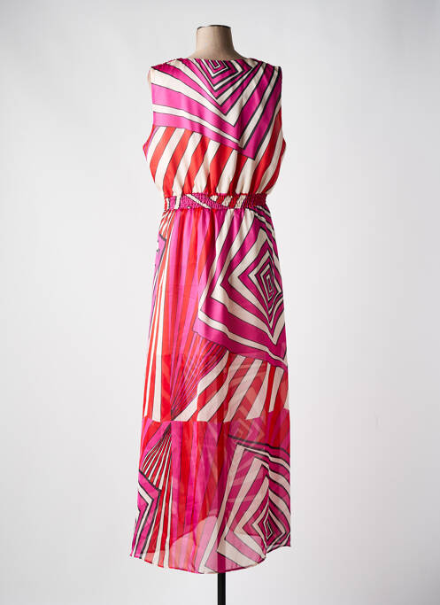Robe longue sans manche sans manche rose MORGAN femme