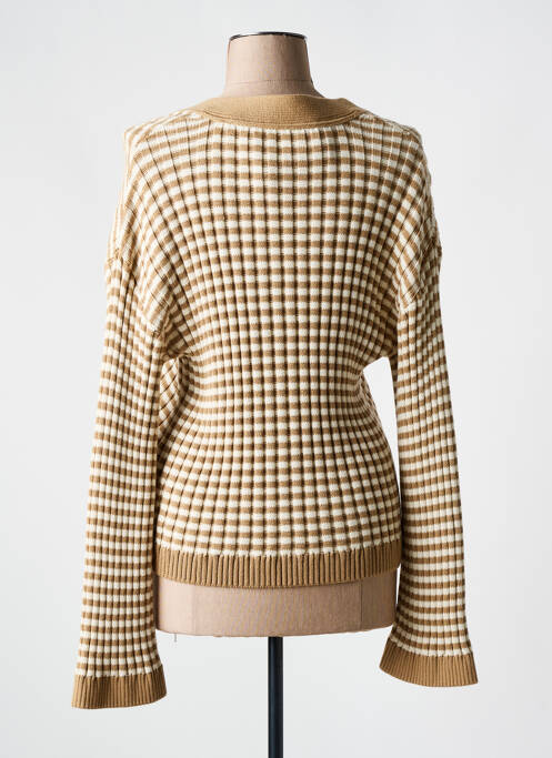 Gilet manches longues stretch marron GANT femme