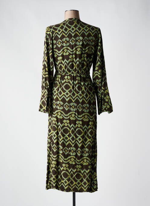 Robe mi-longue marron AN' GE pour femme